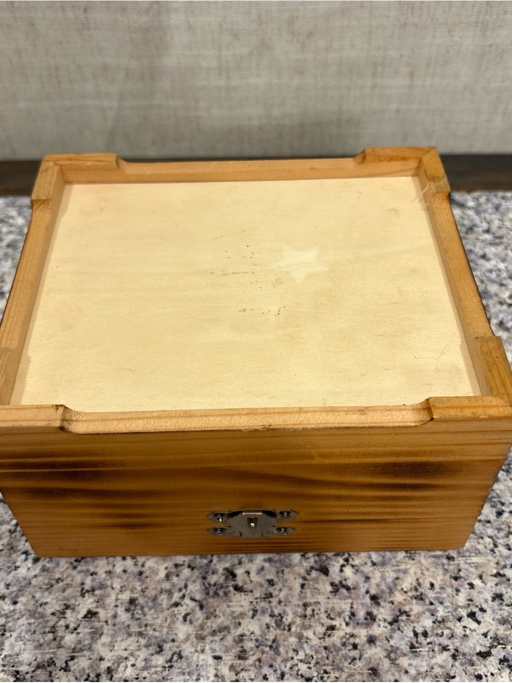 Wooden Keepsake Box With Cross And Praying Hands - Picture 7 of 7